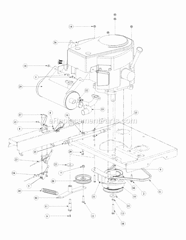 Kawasaki Engine Assembly Diagram and Parts List for M60-KW 53AB5DBX150-23-HP Cub Cadet Lawn Tractor